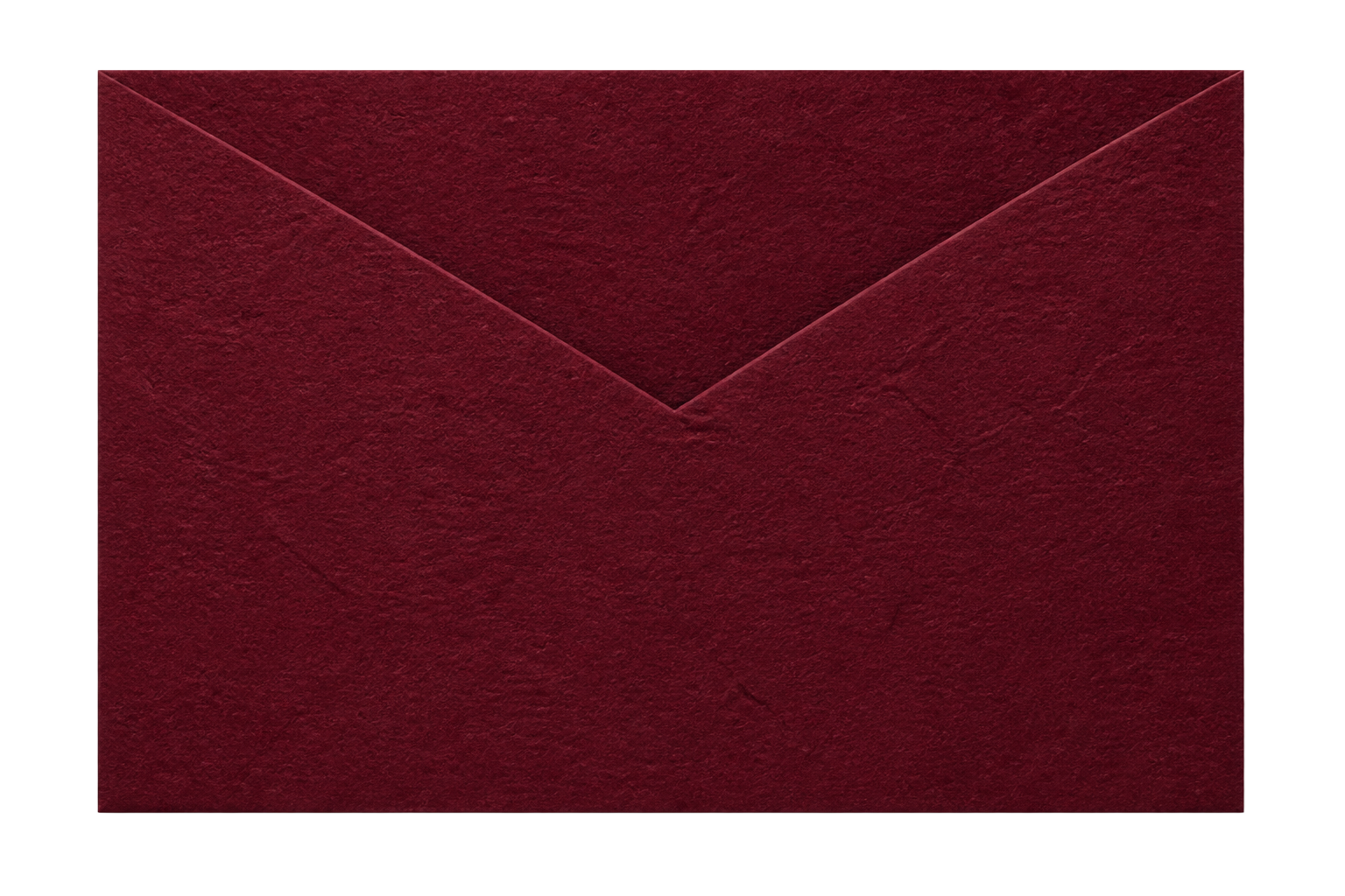 Deep red velvet wedding envelope